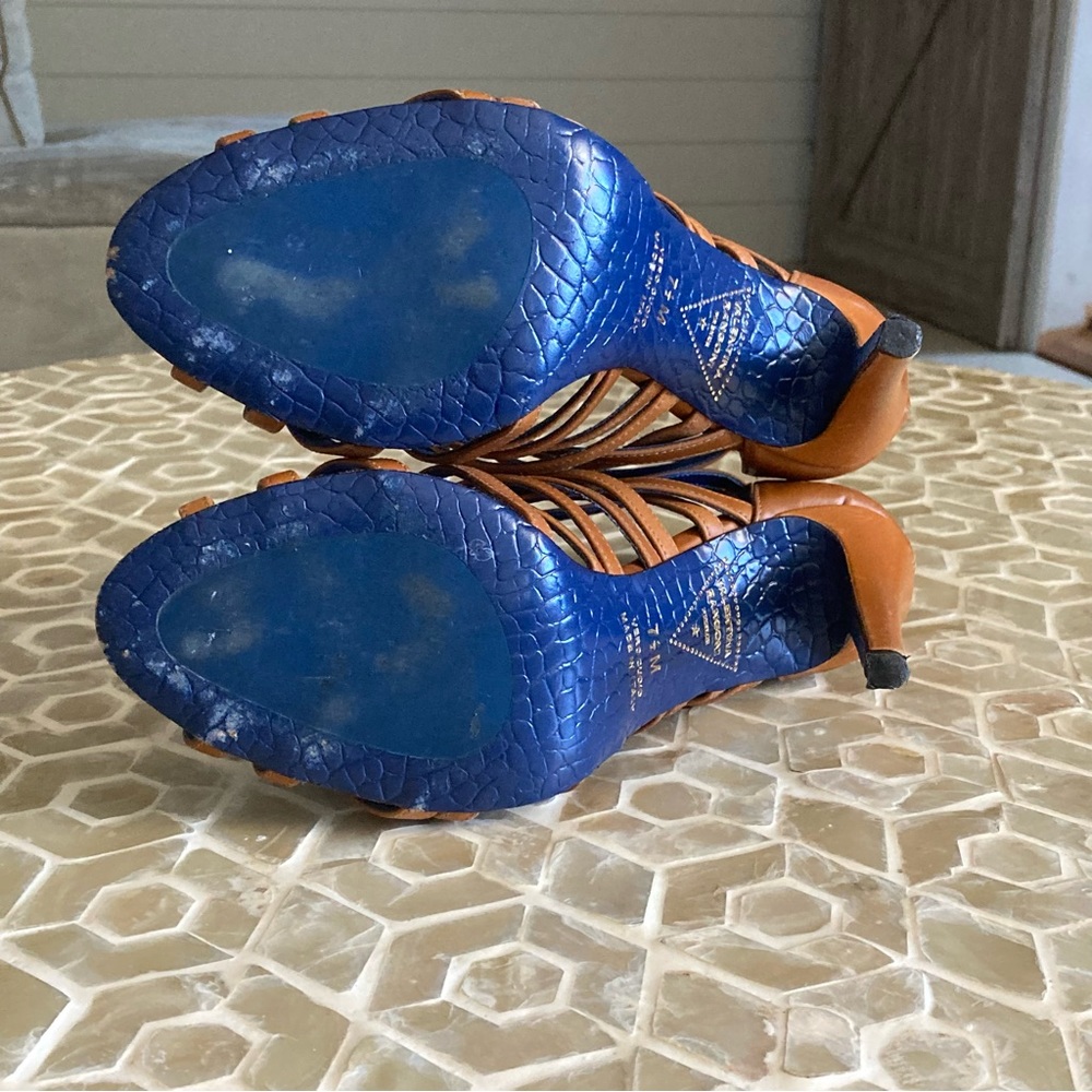 Valentina Rangoni Firenze strappy leather heels (7.5) - Picture 10 of 12